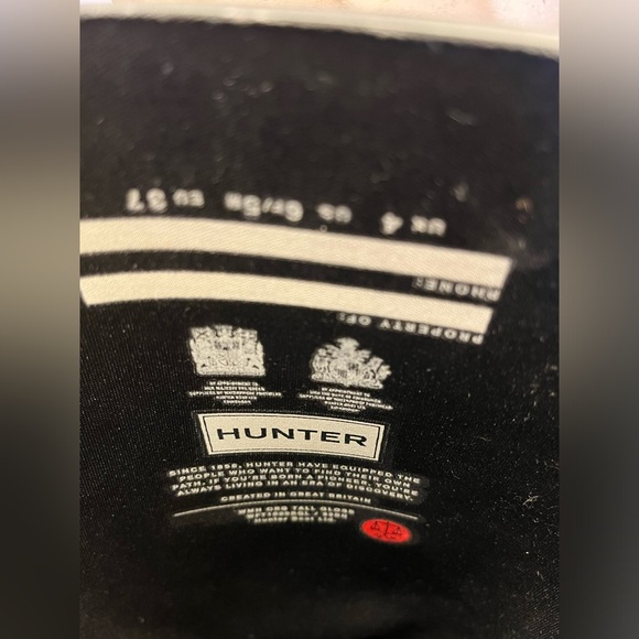 Hunter Original Tall Gloss Rain Boots BLACK size 6 women's • EUC • Nice - Picture 7 of 13